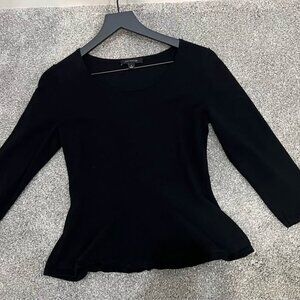 Ann Taylor 3/4 sleeve peplum top size small